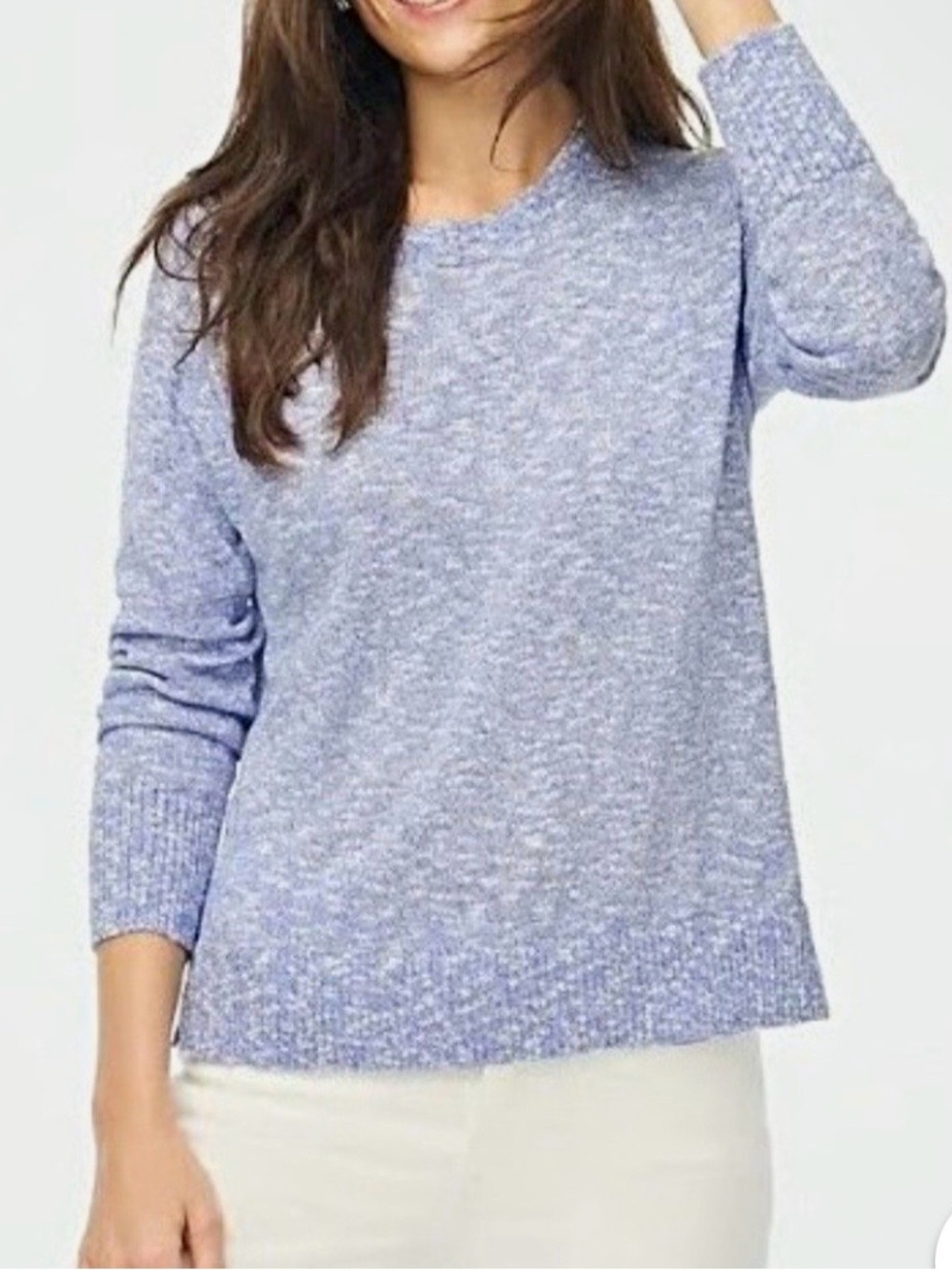 J Crew Sweater NWT Blue Marled XXL Lightweight Cotton Blend